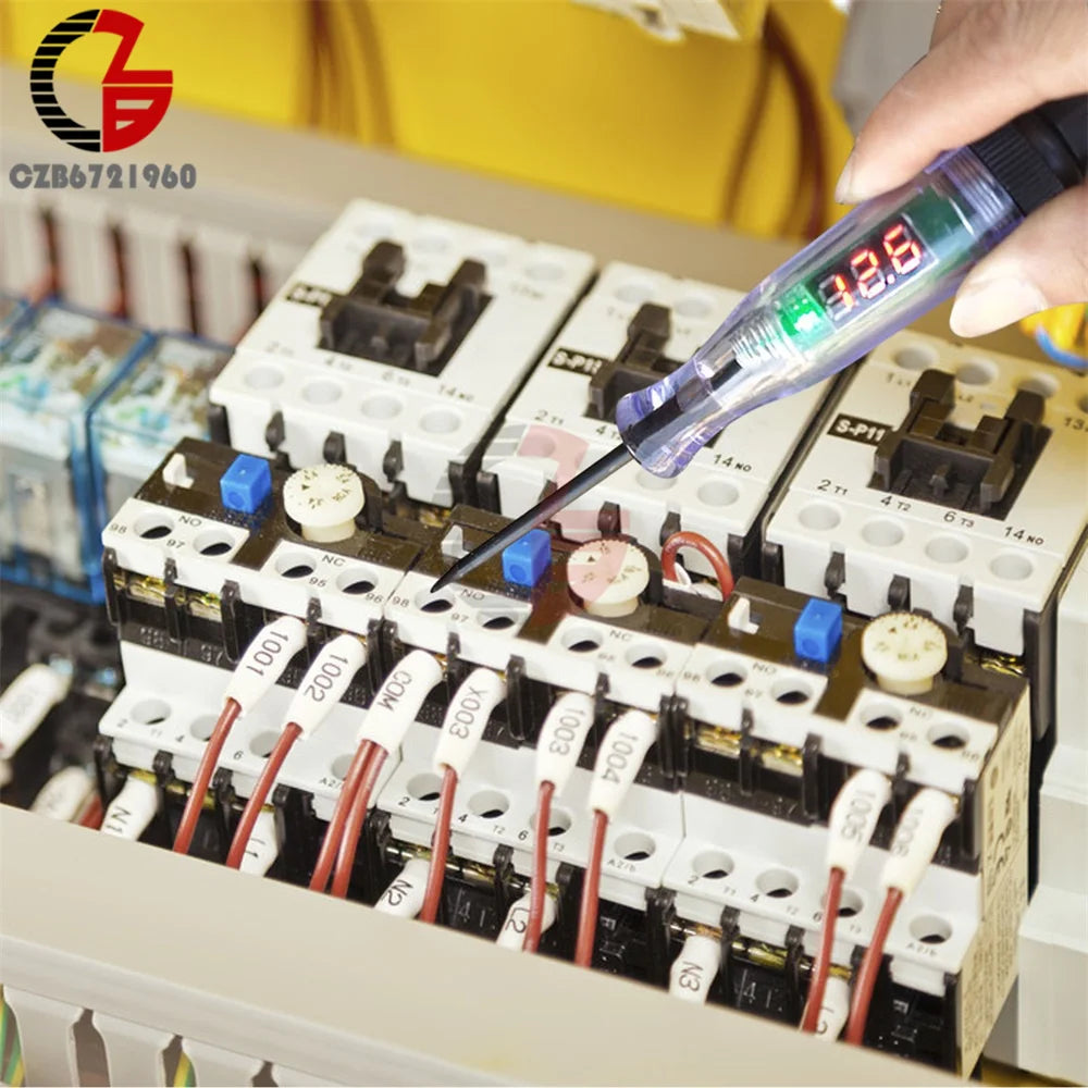 Car Truck Voltage Circuit Tester Auto 6V 24V 36V Herramientas Tools Diagnostic Probe Test Pen Light Bulb Automobile Polarity Pen