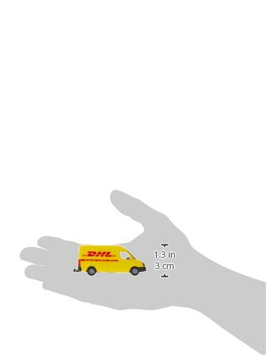 siku 1694, Camión DHL con remolque, Metal/plástico, Amarillo, Capota posterior desmontable, Remolque desmontable