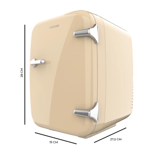 Cecotec Mini Nevera Bolero MiniCooling Río White 4L. Funcionamiento 12V-220V, Compatible coche y caravanas, Función enfriamiento y calentamiento, Rango temperatura 5-65º, Transporte fácil