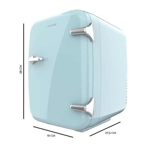 Cecotec Mini Nevera Bolero MiniCooling Río White 4L. Funcionamiento 12V-220V, Compatible coche y caravanas, Función enfriamiento y calentamiento, Rango temperatura 5-65º, Transporte fácil