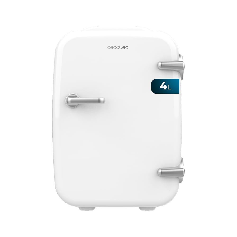 Cecotec Mini Nevera Bolero MiniCooling Río White 4L. Funcionamiento 12V-220V, Compatible coche y caravanas, Función enfriamiento y calentamiento, Rango temperatura 5-65º, Transporte fácil