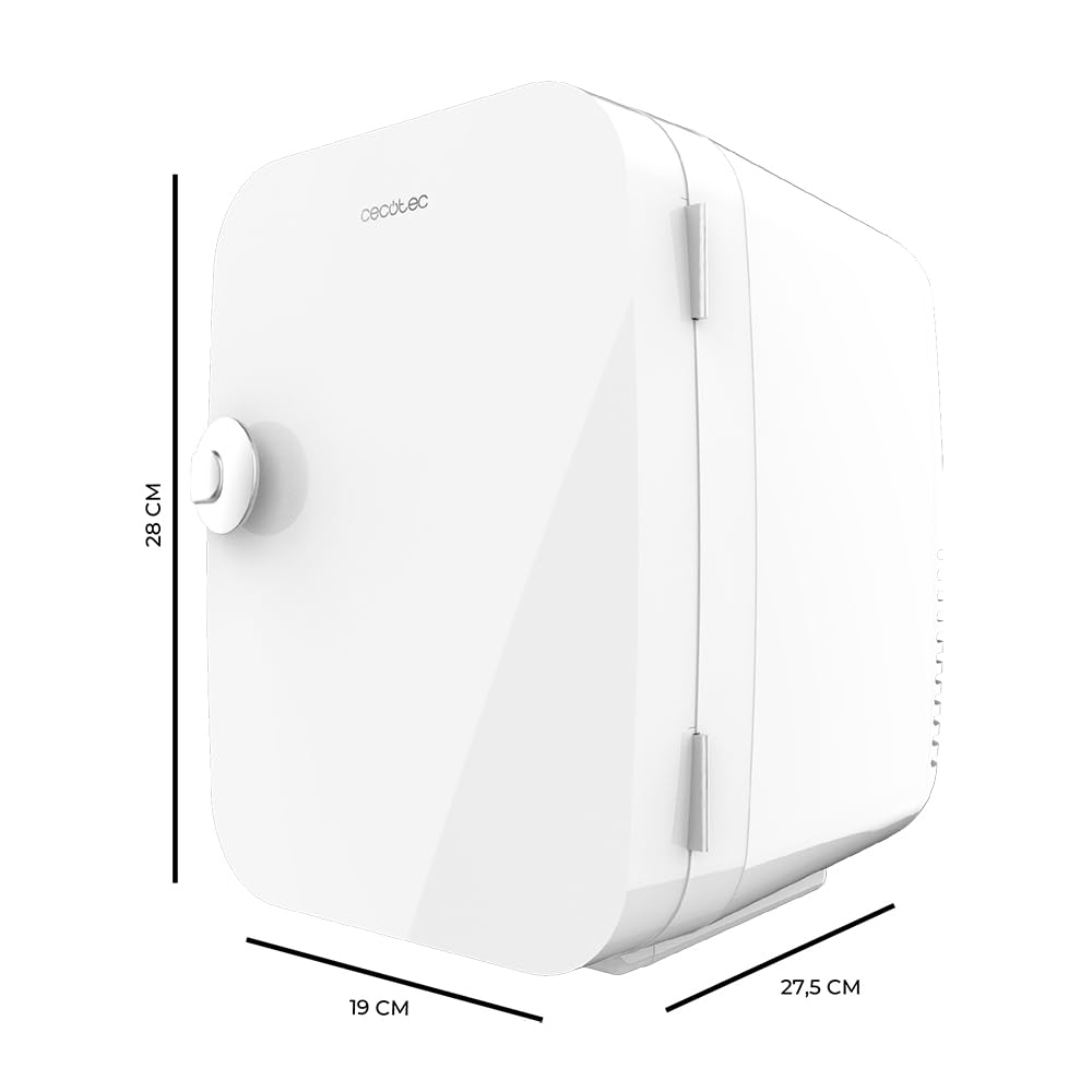Cecotec Mini Nevera Bolero MiniCooling Río White 4L. Funcionamiento 12V-220V, Compatible coche y caravanas, Función enfriamiento y calentamiento, Rango temperatura 5-65º, Transporte fácil