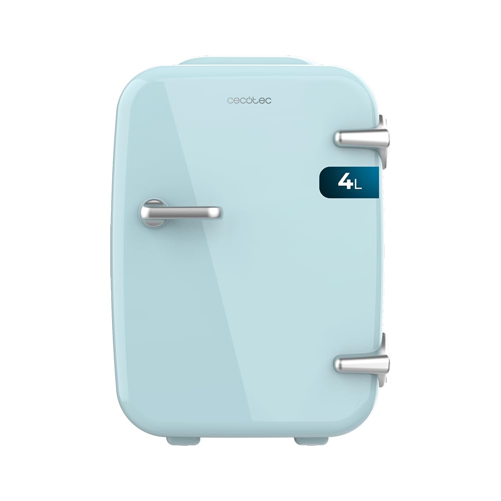 Cecotec Mini Nevera Bolero MiniCooling Río White 4L. Funcionamiento 12V-220V, Compatible coche y caravanas, Función enfriamiento y calentamiento, Rango temperatura 5-65º, Transporte fácil