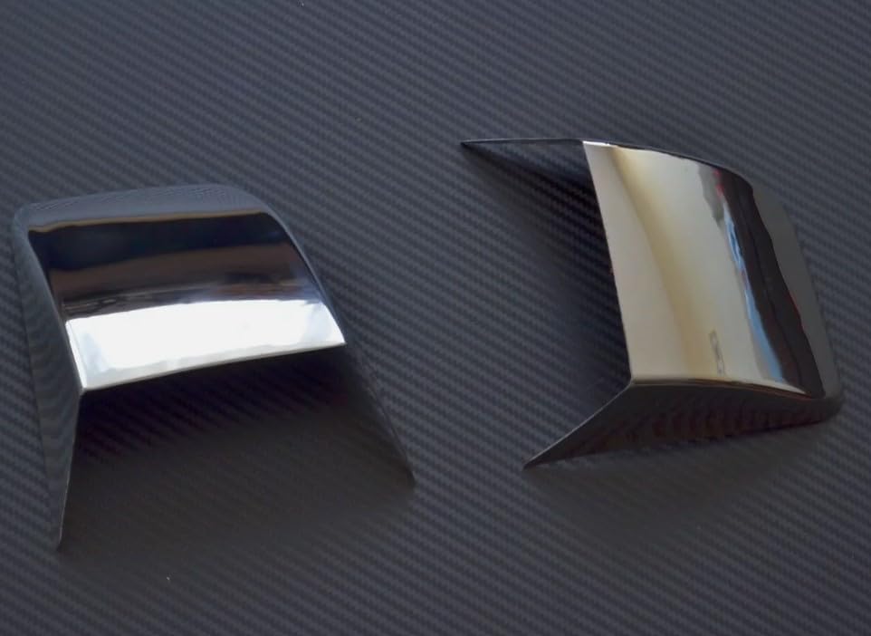 2 paneles decorativos de acero inoxidable pulido con efecto espejo. Para la puerta de los camiones Volvo de las series FH/FM/FL