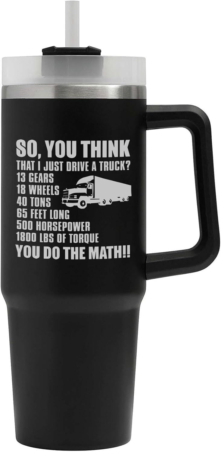 Vaso grande para conductor de camión, taza de conductor de camión, termo aislado, taza grande