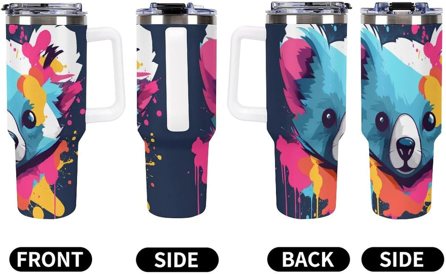 Gattino Termo De Café Para Llevar - Diseño Aislante Con Tapadera A Prueba De Fugas - Ideal Para Mantener Bebidas Calientes 40oz