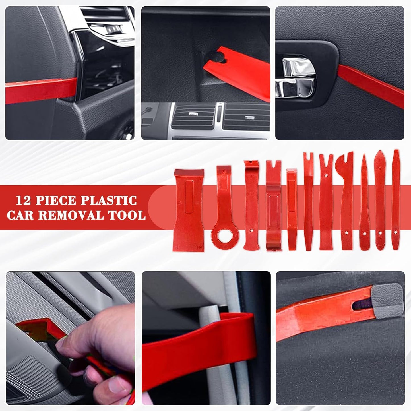TEGOVE 352 Piezas Herramientas Kit Desmontar Coche,Herramientas Desmontaje Coche,Herramientas de Palanca para Automóviles para Herramientas Desmontar Interiores Coche Radio Audio