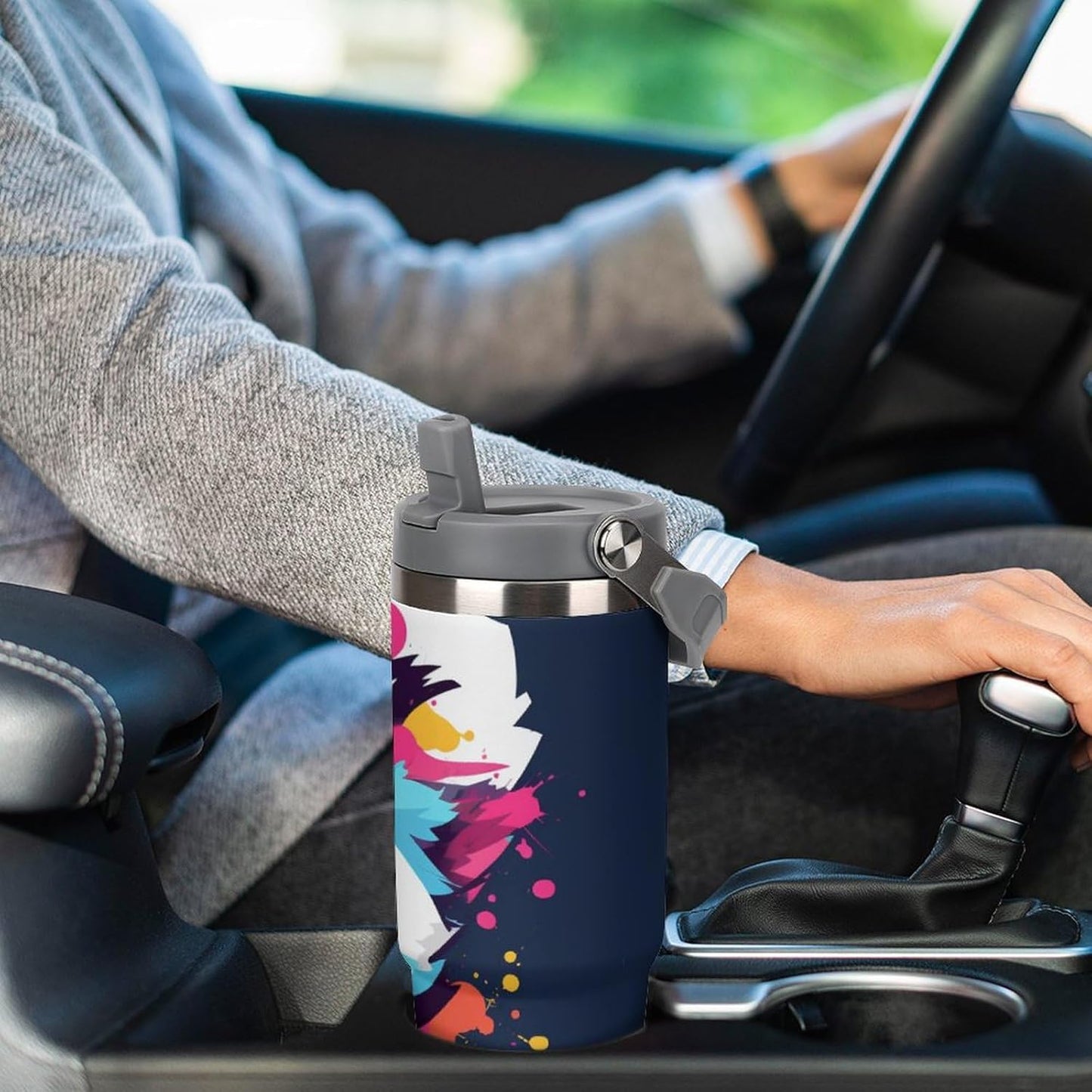 Camion grande Termo Para Café Con Tapadera Aislante - Ideal Para Llevar Y Mantener La TempeRattoura - Taza Termica Durable 30oz