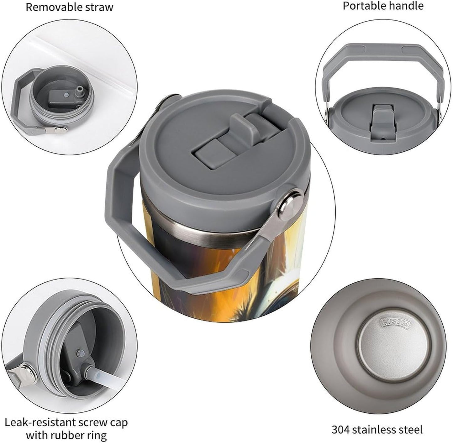 Camion grande Termo Para Café Con Tapadera Aislante - Ideal Para Llevar Y Mantener La TempeRattoura - Taza Termica Durable 30oz
