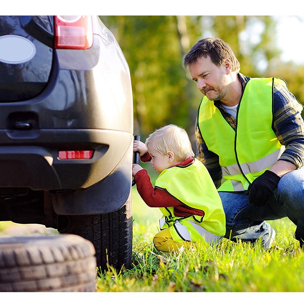 TourKing Kit de emergencia de asistencia en carretera, 9 piezas, herramienta de emergencia para coche, kit de seguridad para viajes europeos con cuerda de remolque, accesorio ideal para camiones, SUV