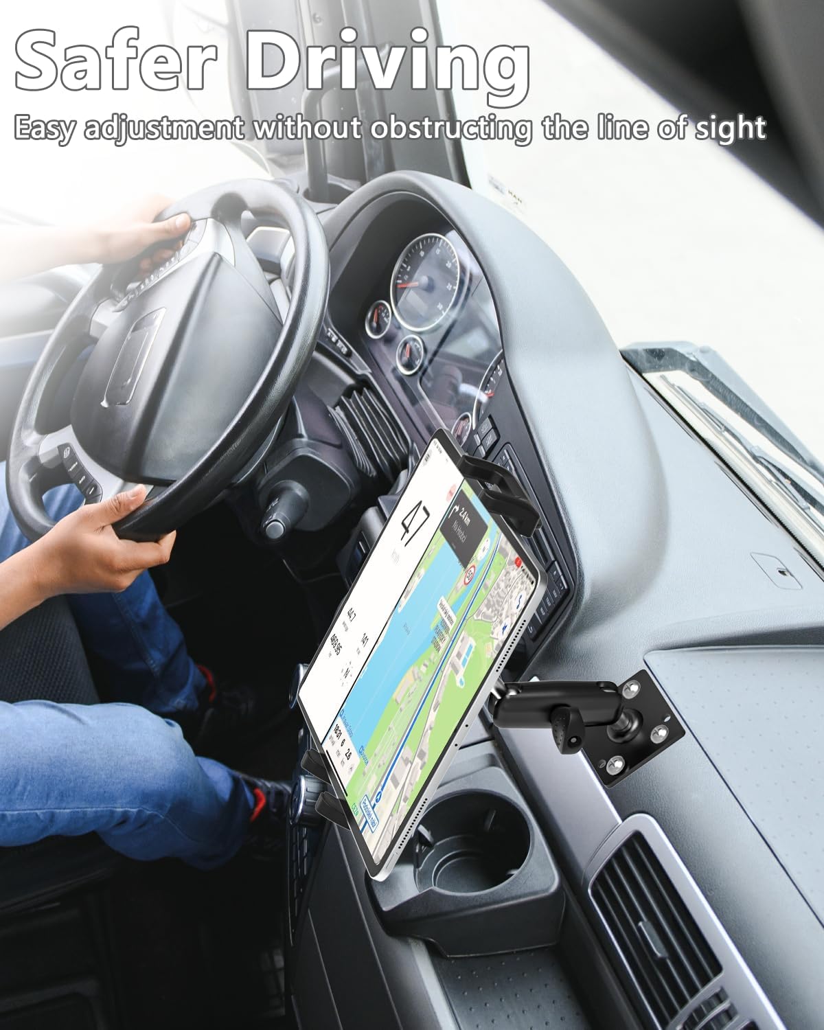 LYFPOOM Car Tablet Holder Metal Surface for iPad, Smartphone, Switch, Sumsung Tab and 4.7-11 inch Devices