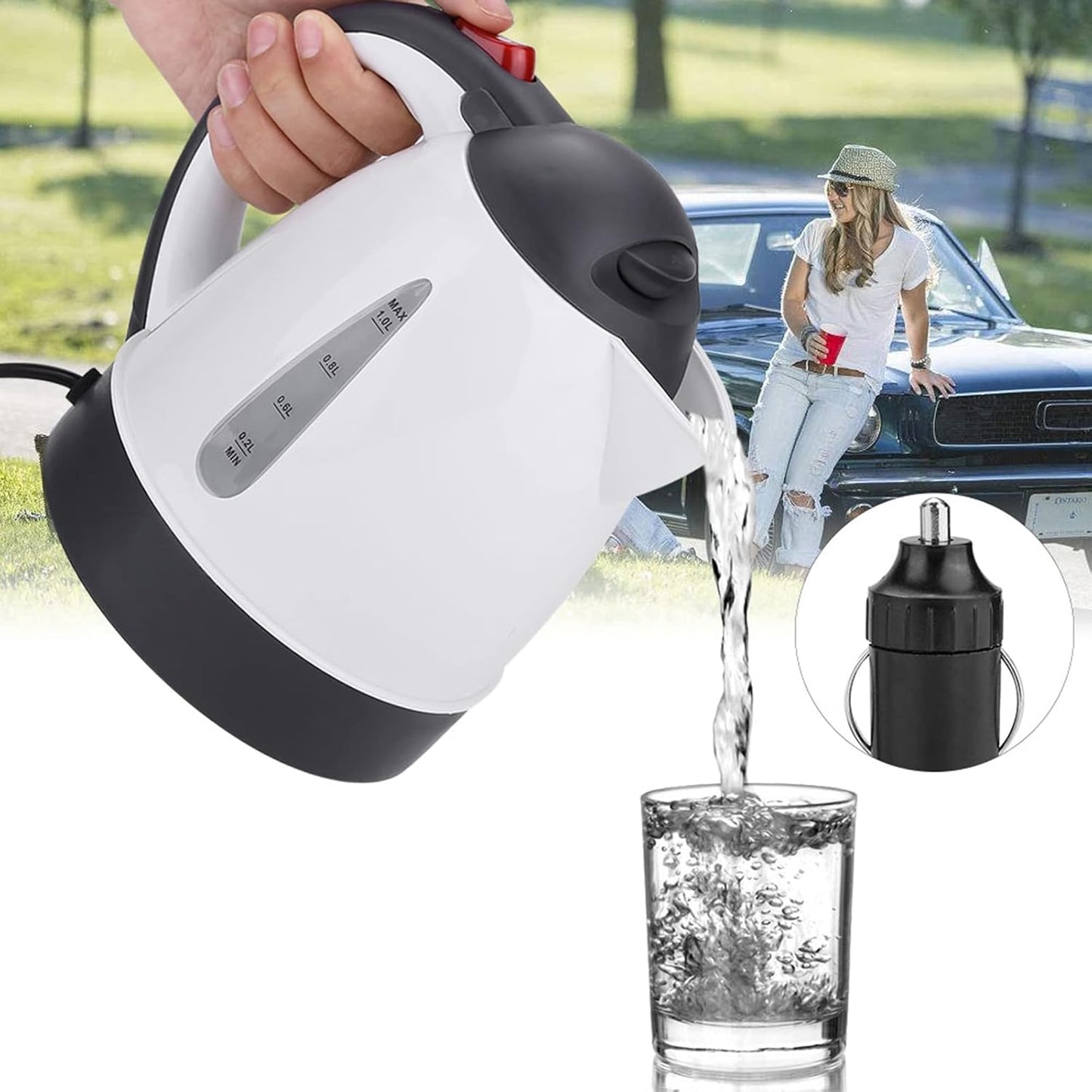 Hervidor de coche, calentador de agua Boil-Dry Protectio para camión