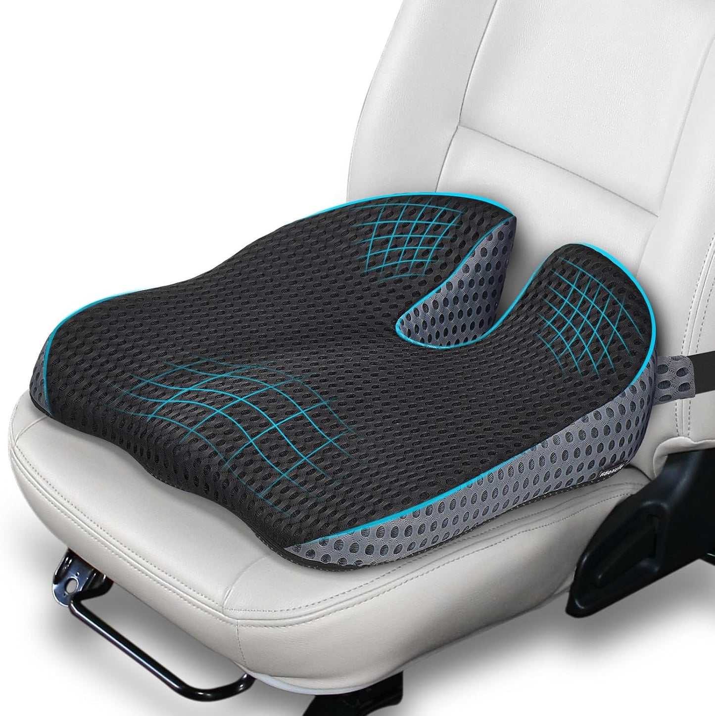 Ajiteogy Seat Cushion for Car Driver – Ergonomic Adult Booster with Memory Foam and Straps – Compatible with Car, Office, Trucks