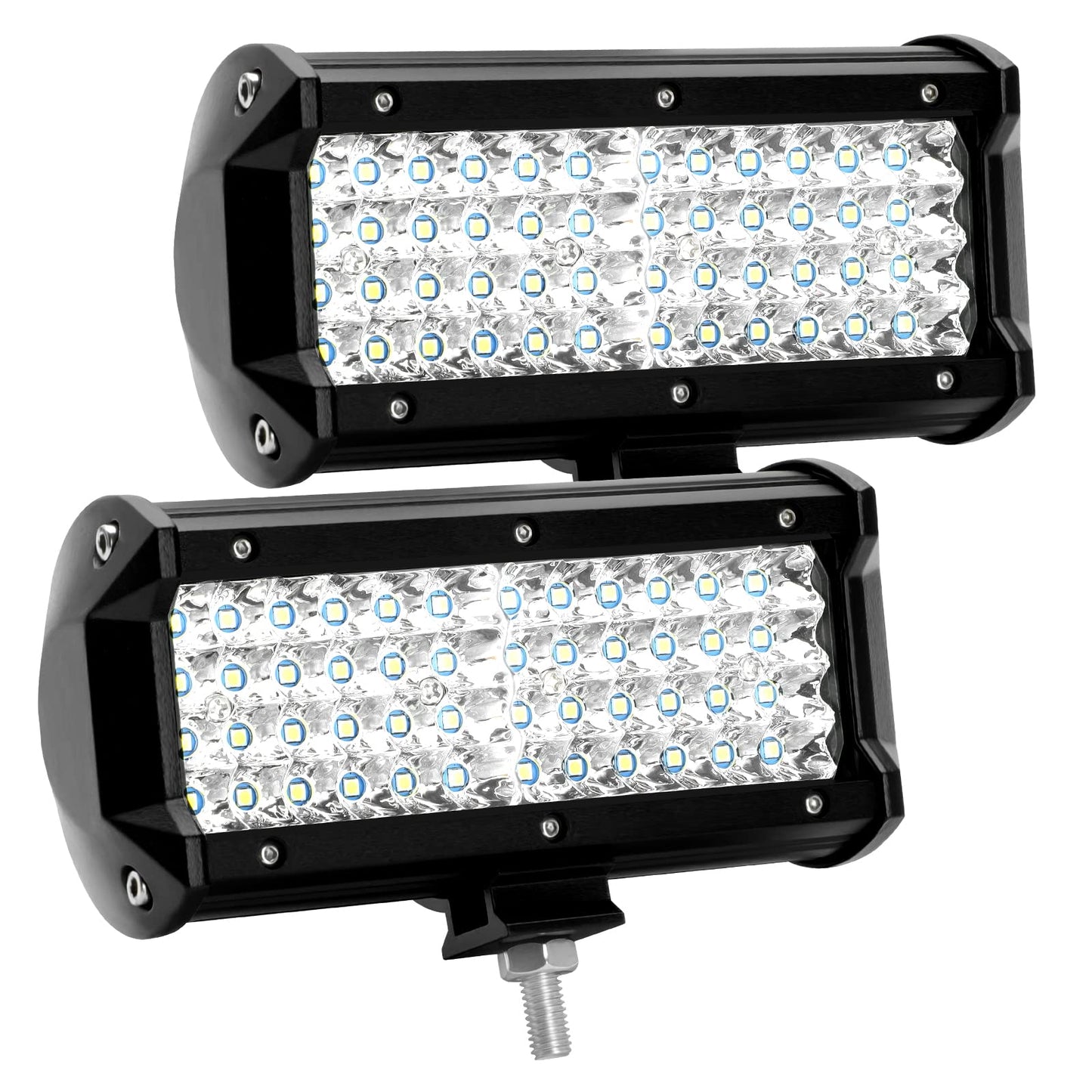 Kraumi Faro Trabajo LED de Coche 12V 7’’ 300W Faros Led 27,000LM 6000K IP67 Impermeable Off-road Foco para Moto ATV SUV Tractor Camión Barco