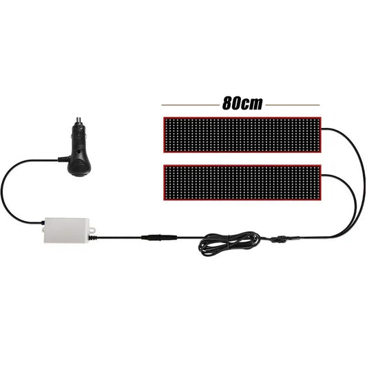 1.2-2M Devil‘s Eyes LED Panel Matrix Screen Light Remote Control Animation Display Screen Light for Car Truck Windshield