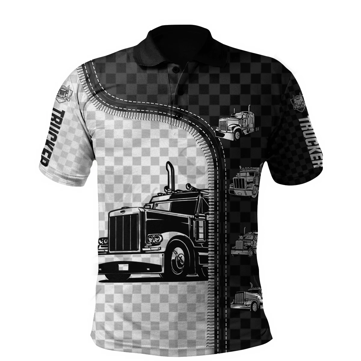 PLstarCosmos 3DPrint Truck Job Worker Polo Shirt Custom Name Team Funny Summer Harajuku Sleeveless Tees Fitness Unisex Style-1