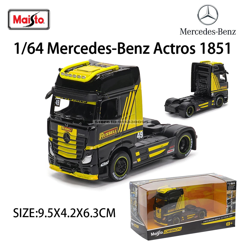 Maisto 1:64 Mercedes-Benz MACK Anthem Trailer  trailer model simulation car model alloy car toy male collection gift