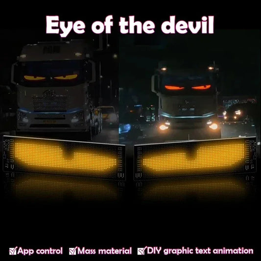 Demon Eyes Car APP LED Matrix Pixel Panel Led Eyes for Truck DIY Programmable Flexible LED Display Car Truck Accessorie