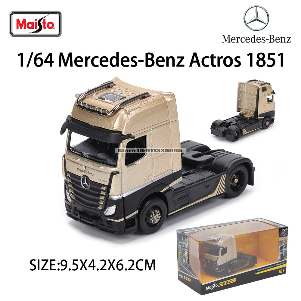 Maisto 1:64 Mercedes-Benz MACK Anthem Trailer  trailer model simulation car model alloy car toy male collection gift