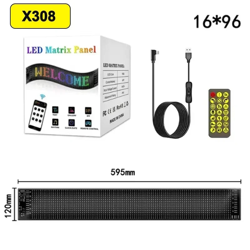 Demon Eyes Car APP LED Matrix Pixel Panel Led Eyes for Truck DIY Programmable Flexible LED Display Car Truck Accessorie