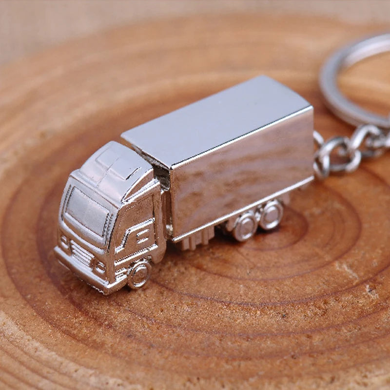 Mini Creative Metal Truck Key Ring Lorry Car Keyfob Keychain Gift Lovely Keyring For Women Men llaveros Gifts Fashion  Classic