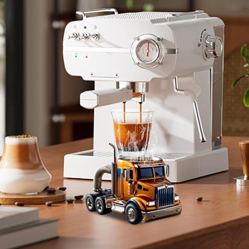 Taza de café hecha a mano para camión, taza de café con asa, taza de café de cerámica semi camión, taza de café para coche, 2025 nuevas y divertidas tazas de té para camionero
