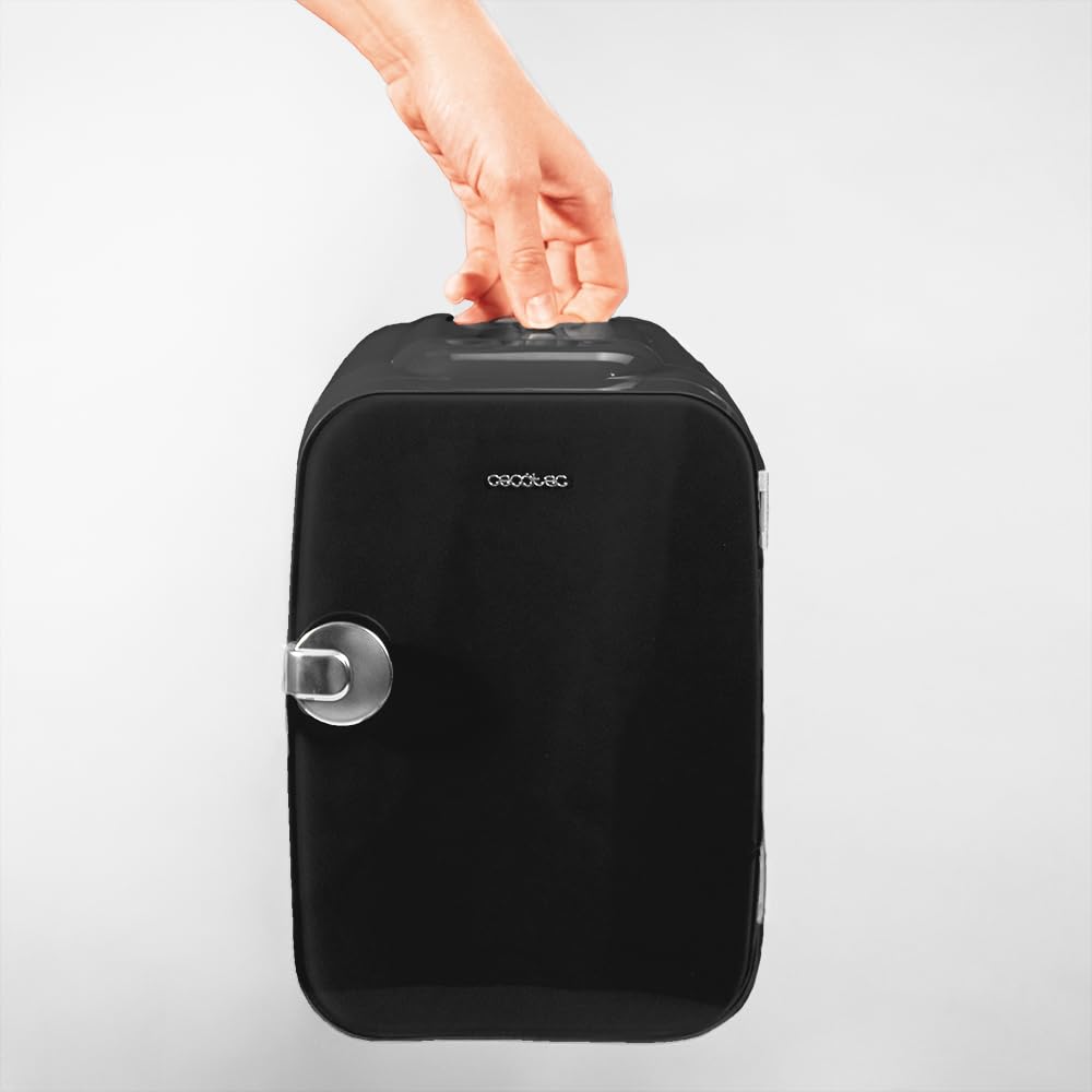Cecotec Mini Nevera Bolero MiniCooling Río White 4L. Funcionamiento 12V-220V, Compatible coche y caravanas, Función enfriamiento y calentamiento, Rango temperatura 5-65º, Transporte fácil