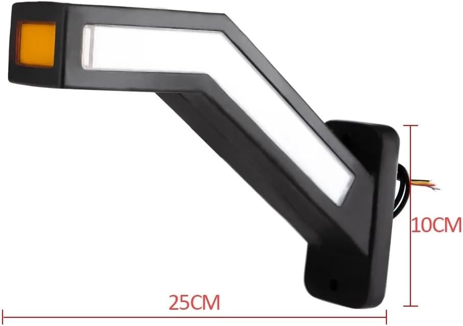 NEWFUN 12-24V LED Luces Indicadoras Laterales, Luces Laterales, Luces de Posición para Remolques de Camiones, Camiones de Remolque, Short Haul, Luces Indicadoras Laterales para GM Truck Benders