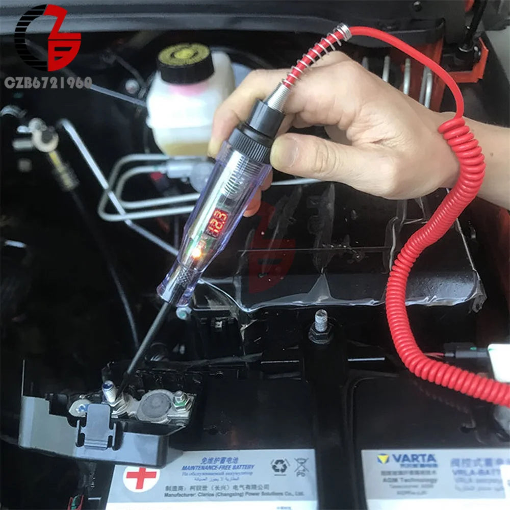 Car Truck Voltage Circuit Tester Auto 6V 24V 36V Herramientas Tools Diagnostic Probe Test Pen Light Bulb Automobile Polarity Pen