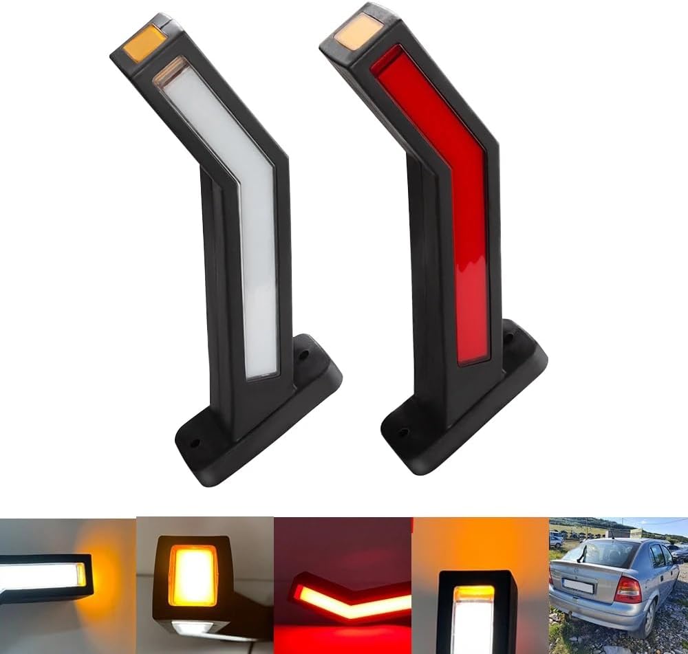 NEWFUN 12-24V LED Luces Indicadoras Laterales, Luces Laterales, Luces de Posición para Remolques de Camiones, Camiones de Remolque, Short Haul, Luces Indicadoras Laterales para GM Truck Benders