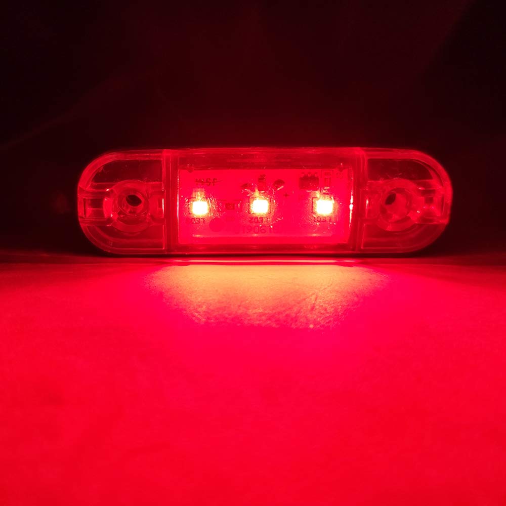 yifengshun 4 uds luz indicadora de marcador lateral LED luces de posición laterales traseras delanteras 12 V para camión Camper Van Camión RV luces de marcador（Ámbar）