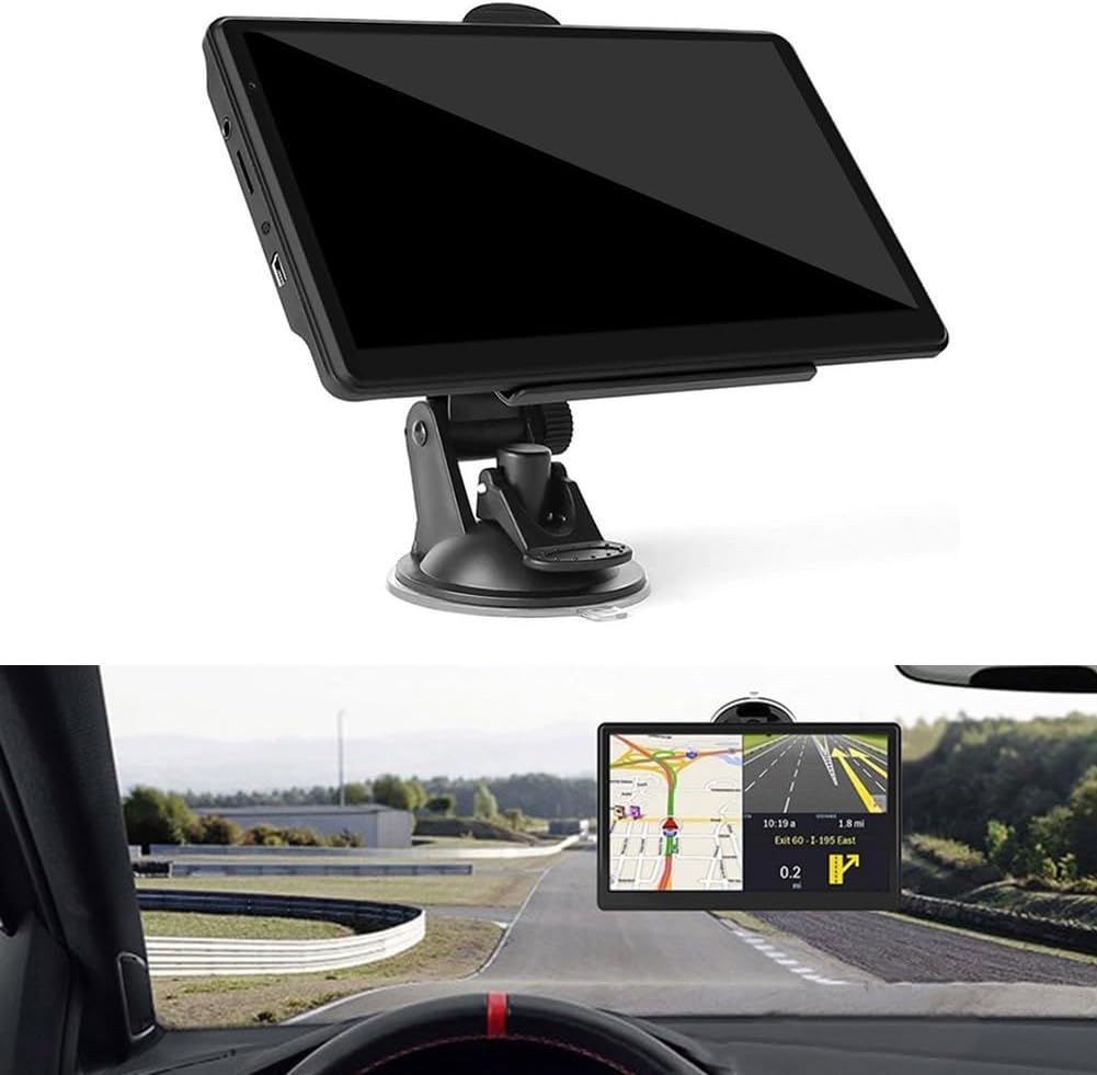 Navegador por satélite para coche, pantalla táctil GPS de 7 pulgadas, navegación GPS para coche con guía de voz, última actualización de mapas del Reino Unido para coche, camión, llamadas manos libres
