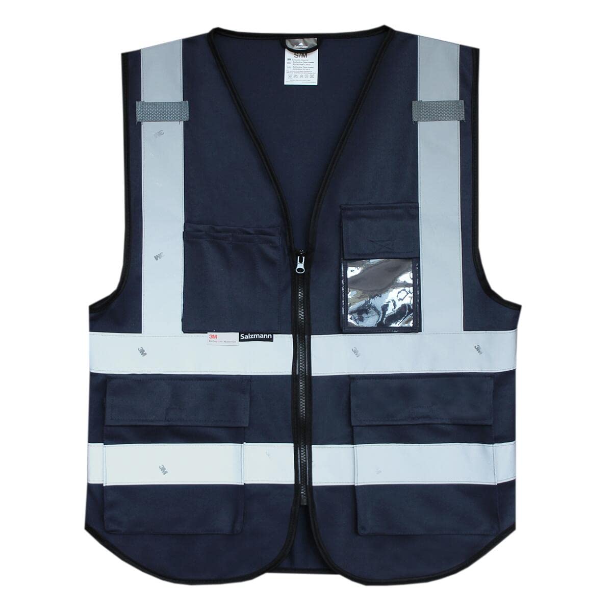 Salzmann Chaleco de Seguridad - Chaleco de Trabajo Multibolsillos - Hecho con cinta reflectante 3M
