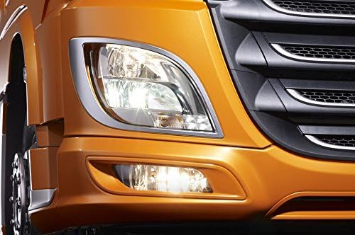 VNVIS 2 faros de acero inoxidable rodean decoraciones para camiones XF 106 Euro6 espejo pulido accesorio