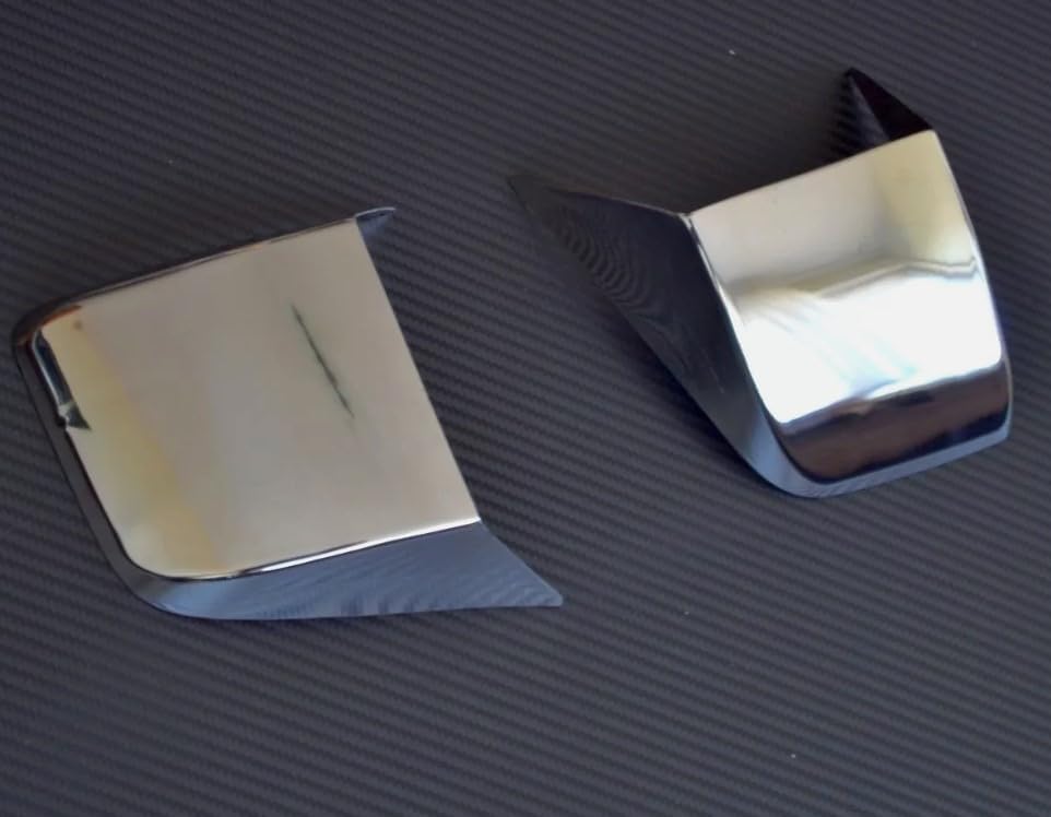 2 paneles decorativos de acero inoxidable pulido con efecto espejo. Para la puerta de los camiones Volvo de las series FH/FM/FL
