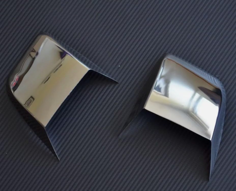2 paneles decorativos de acero inoxidable pulido con efecto espejo. Para la puerta de los camiones Volvo de las series FH/FM/FL