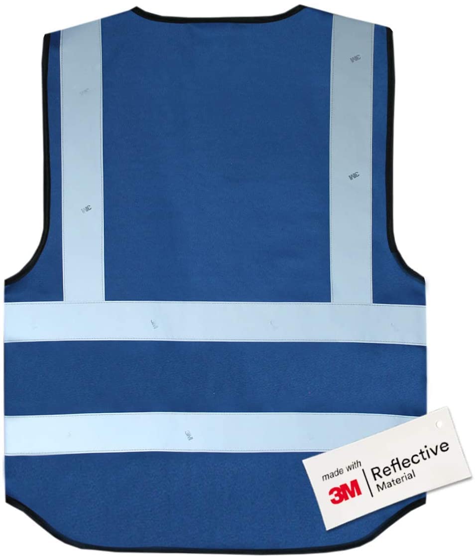 Salzmann Chaleco de Seguridad - Chaleco de Trabajo Multibolsillos - Hecho con cinta reflectante 3M