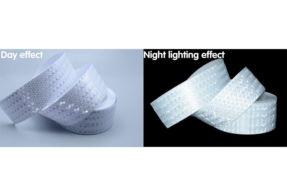 YXSF Cinta reflectante fluorescente amarilla, Cinta reflectante Adhesivo 5 cm × 10 m, Cinta reflectante impermeable autoadhesiva al aire libre de alta visibilidad, adecuada para vehículos