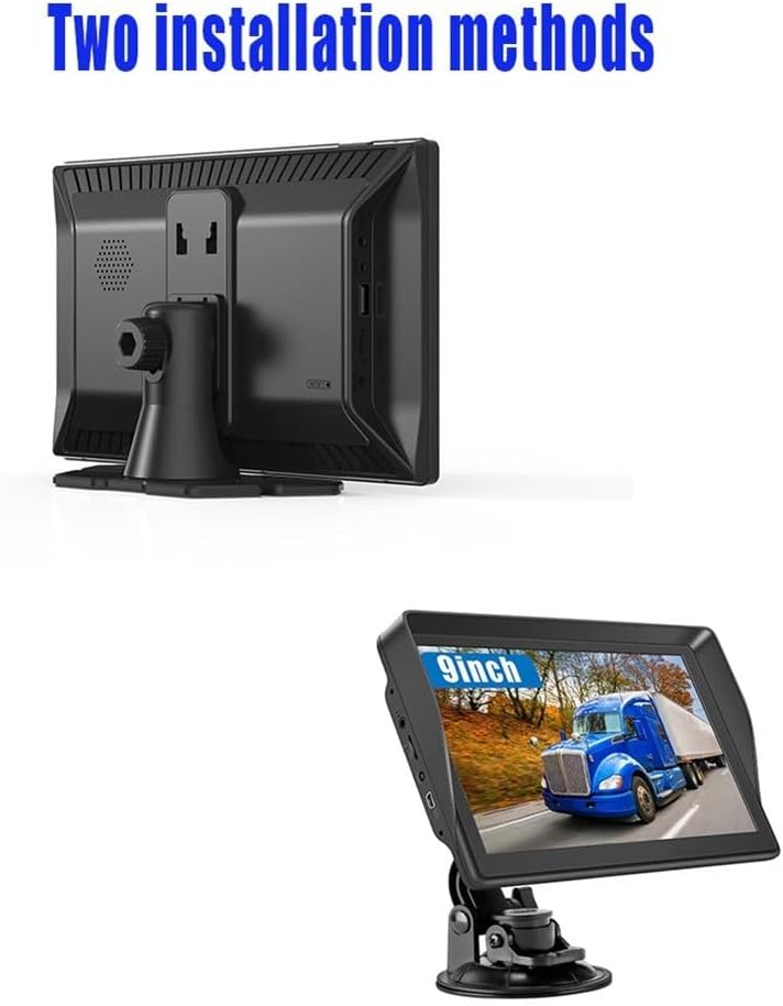 VRTYVEYBB Navegador GPS 9 Pulgadas Camión GPS Conductores Comerciales Para Europa Reino Unido Francia 8G+256M Gran Pantalla Táctil Mapas Offline Actualizaciones de por Vida Guía de Voz Multi-Idioma