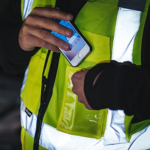 Salzmann Chaleco de Seguridad - Chaleco de Trabajo Multibolsillos - Hecho con cinta reflectante 3M