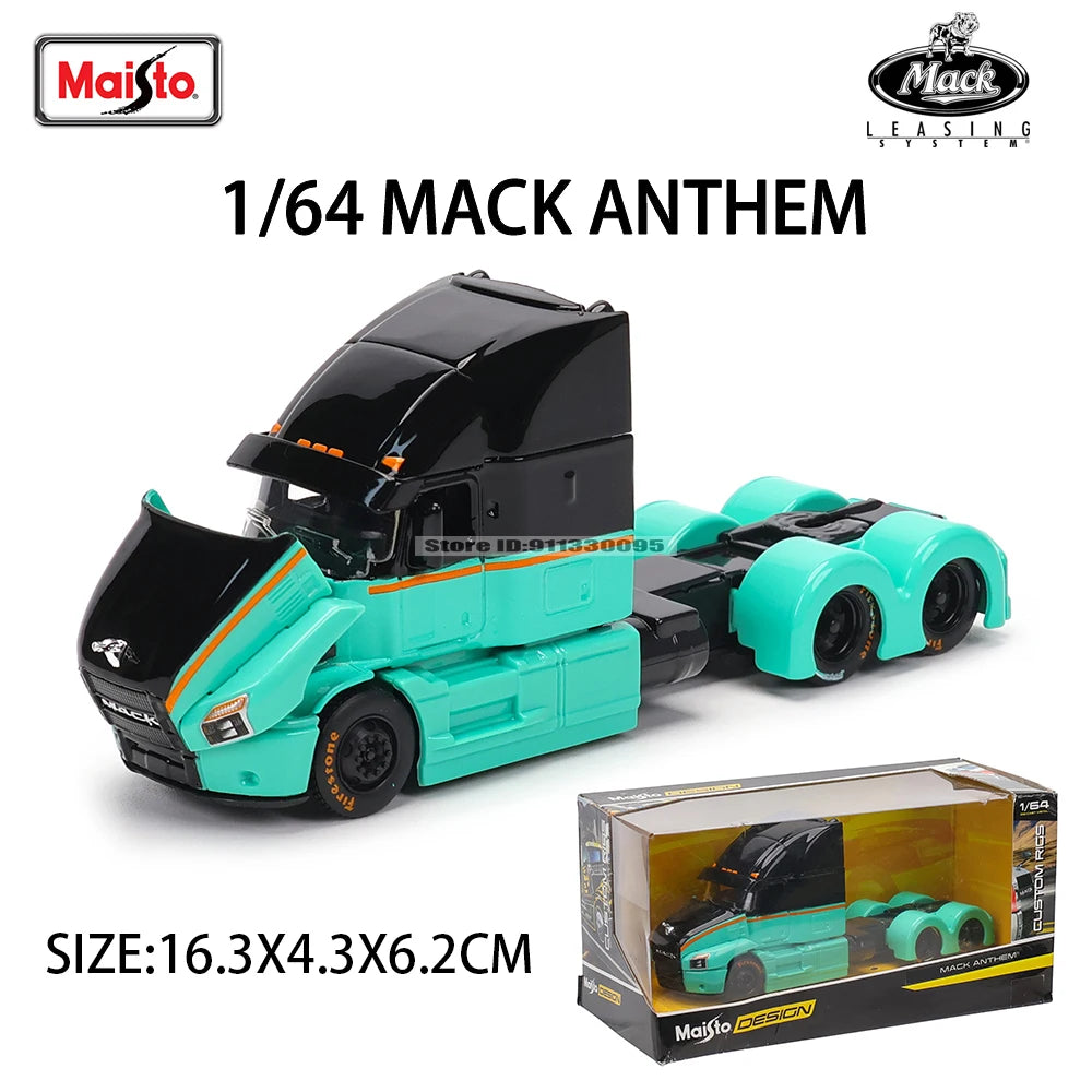 Maisto 1:64 Mercedes-Benz MACK Anthem Trailer  trailer model simulation car model alloy car toy male collection gift