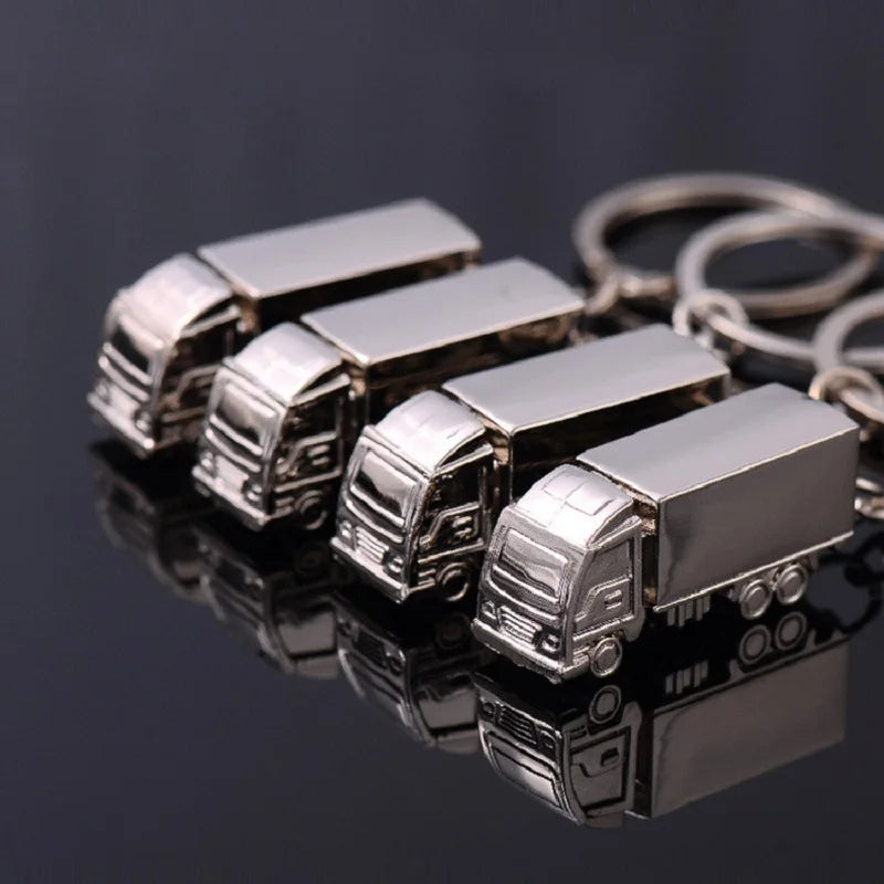Mini Creative Metal Truck Key Ring Lorry Car Keyfob Keychain Gift Lovely Keyring For Women Men llaveros Gifts Fashion  Classic