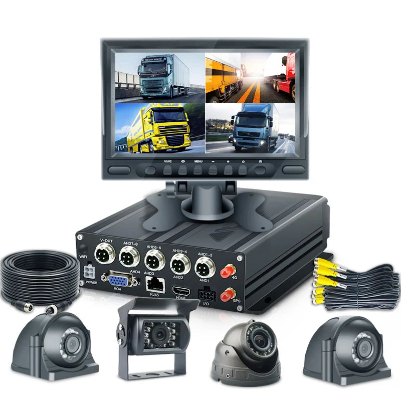 360 Degree Car Security CCTV 4CH SD Card Mobile DVR GPS Tracking Bus Car Ai Mdvr Mobile 4g Gps Truck Surveillance Camera System
