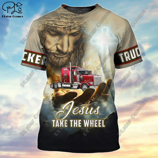 3D printing new car series truck school bus tractor art unisex clothing fun casual hoodie/sweatshirt/zipper/jacket/T-shirt Q-6