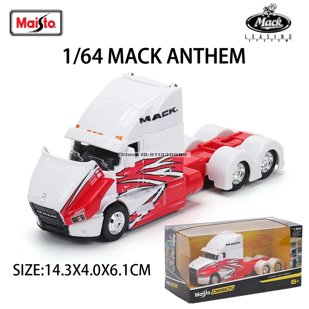 Maisto 1:64 Mercedes-Benz MACK Anthem Trailer  trailer model simulation car model alloy car toy male collection gift