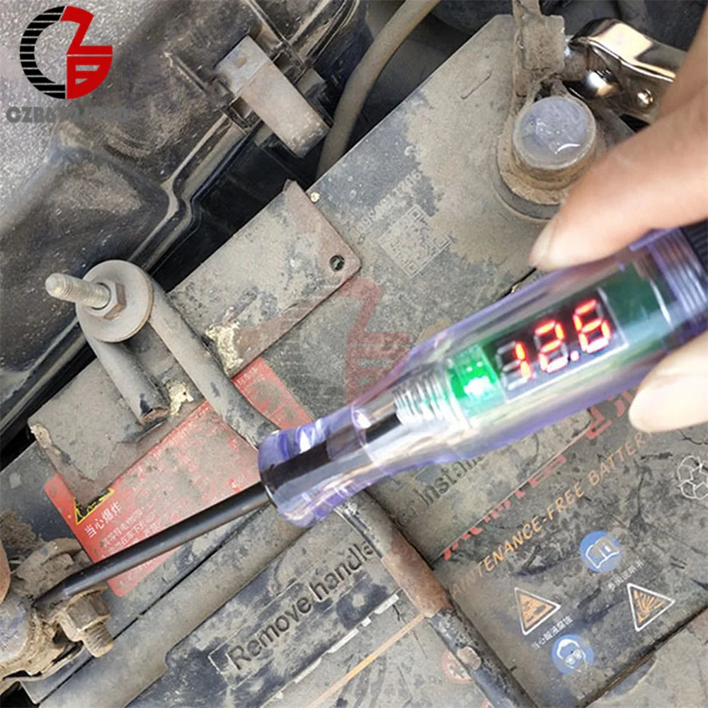 Car Truck Voltage Circuit Tester Auto 6V 24V 36V Herramientas Tools Diagnostic Probe Test Pen Light Bulb Automobile Polarity Pen
