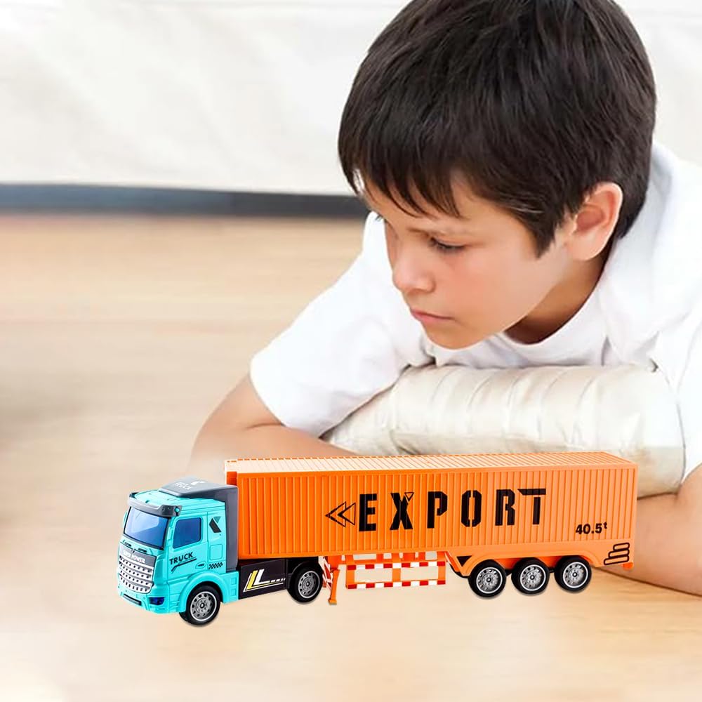 Camión volquete de Juguete, Camión Contenedor Transporter de Juguetes, Camiones de Juguete para Niños Grande Modelos de Coche Juguete Metal Vehículo de Construcción de Juguete Regalos para Niños Niñas