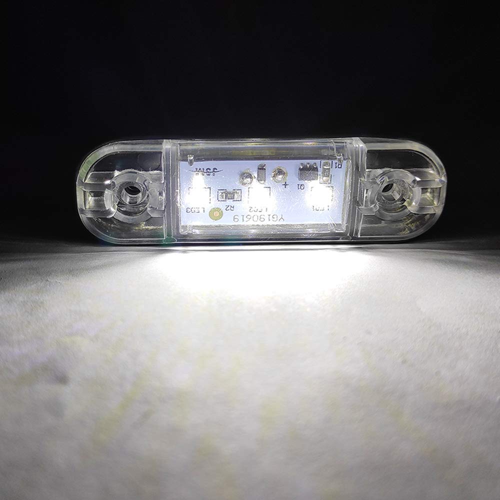 yifengshun 4 uds luz indicadora de marcador lateral LED luces de posición laterales traseras delanteras 12 V para camión Camper Van Camión RV luces de marcador（Ámbar）