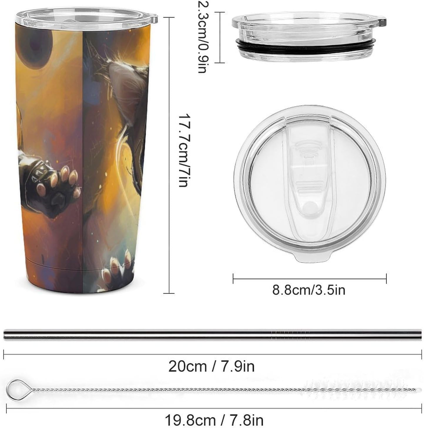 Camion grande Vaso Térmico Aislante - Ideal Para Café Y Bebidas Calientes - Termo Con Tapadera Segura Y Diseño Duradero 20oz