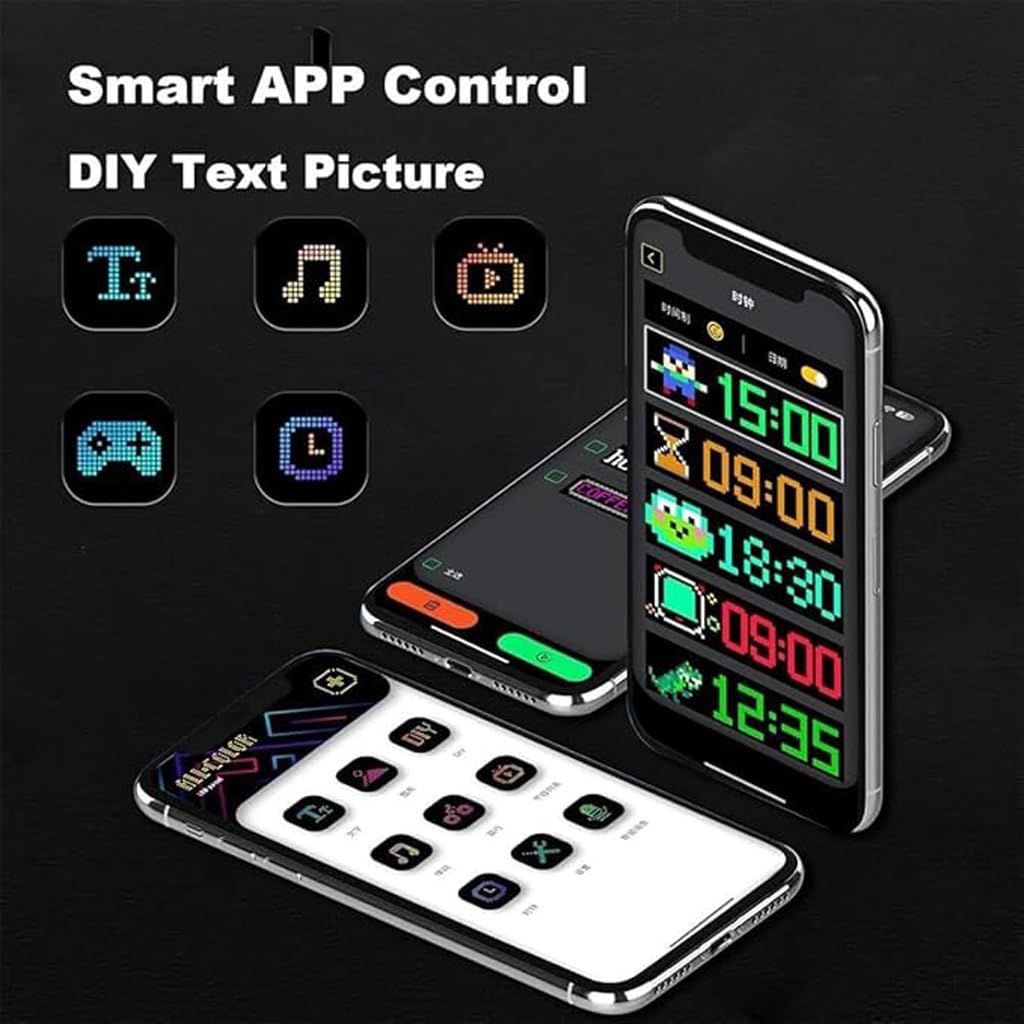 Ojos LED para Camion, Pantalla LED Flexible Coche Programable Grande, Ojos de Diablo para Coche, para Bricolaje, Dinámica, Pantalla Suave(70x173mm)